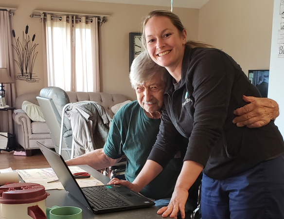 Frank Andrew and EveryStep Nurse Katlyn Whirrett, 