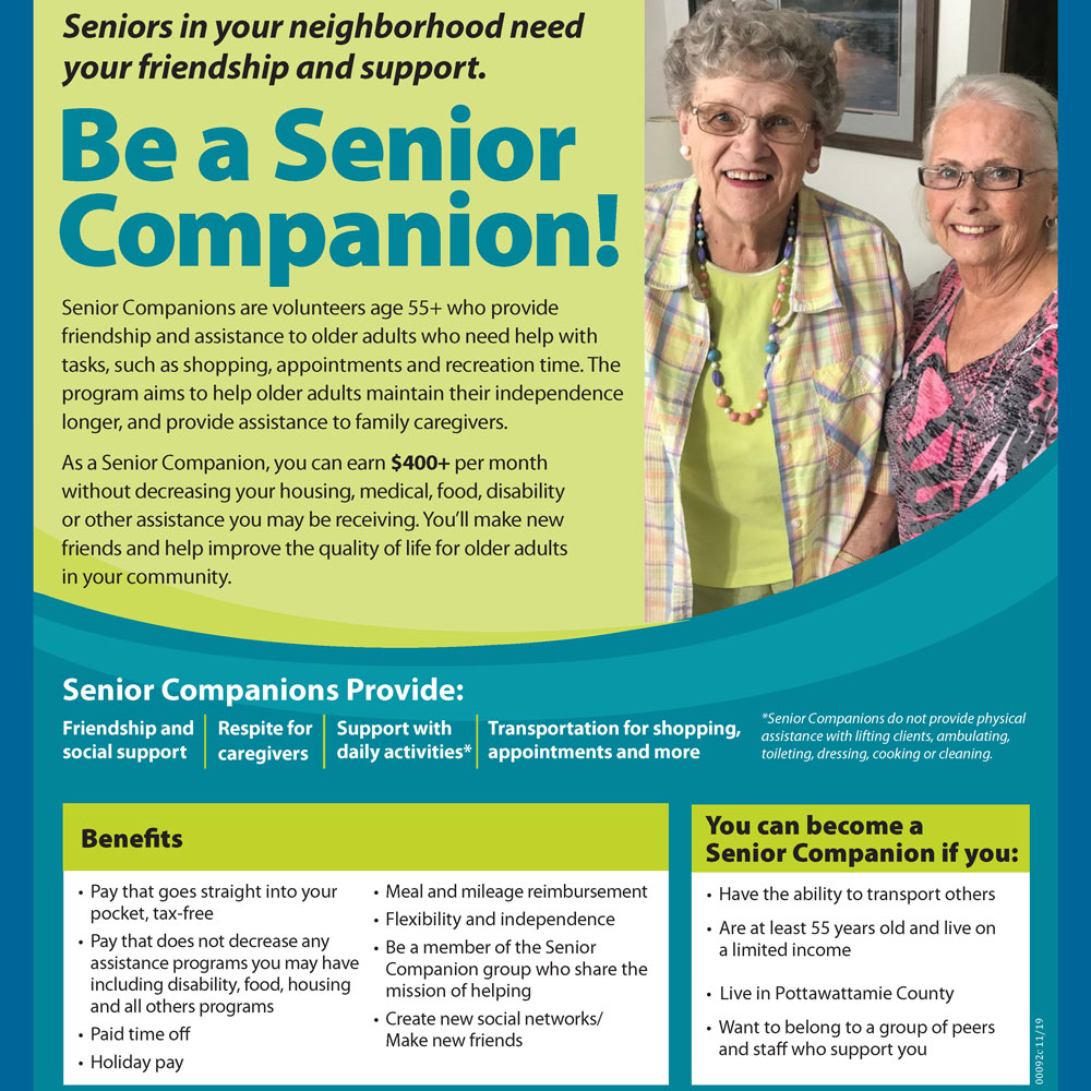 EveryStep Offers Senior Companion Services in Pottawattamie County